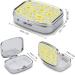 Yellow Flower Print Pill Box - 2 Compartment Decorative Metal Pill Organizer for Travel | Portable Medicine Case - Buy Online on GoSupps.com