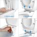 Hibbent Premium Elongated Toilet Seat with Cover(Oval) Quiet Close  One-Click to Quick Release  Easy Installation Never Loosen Hinge  Slow Close Toilet Seat and Cover  Easy Cleaning-White Color 18.5'' Elongated - Buy Online on GoSupps.com