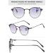 Lanomi Oval Retro Sunglasses with Blue Light Filter - Progressive Bifocal Reading Glasses for Men & Women UV Protection 2.0 Diopter Stylish Metal Frame - Buy Online on GoSupps.com