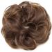 Messy Hair Scrunchies Bun Extensions Medium Light Brown to Light Auburn - 30g | Curly Wavy Hair Pieces for Women Updo Ponytail Chignons - Buy Online on GoSupps.com