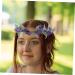 MUSISALY Floral Crown Flower Girl Tiara Flower Crowns for Flower Crown Green Bridal Hair Accessories Fairy Headband Hair Coils Fiesta Headbands Purple Garland Flowers Bohemia Bride - Buy Online on GoSupps.com