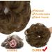 OMGREAT 2PCS Thick Updo Messy Hair Buns Curly Wavy Ponytail Extensions - Ginger Brown Mix Bleach Blonde - Buy Online on GoSupps.com