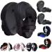 MRX Gel Tech Boxing Hook & Jab Pads MMA Focus Punching Mitts Training Thai Kick Strike Shield Curved Black/White Black Pair