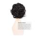 Rose Bud Chignon Hairpiece | Curly Bun Extensions Scrunchie Updo | 4A Dark Brown - Buy Online on GoSupps.com