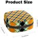 Yellow Plaid Pattern Sanitary Napkin Storage Bag - Portable Menstrual Cup Pouch for Women and Teens - Multi-colored, 1Pcs - Buy Online on GoSupps.com