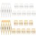 Bremorou 20 pieces hair comb to put the socket hair french side combs small plastic page hair twist comb plugs french twist comb hair clips with teeth for hair accessories women girls