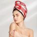 Hair Towel Wrap with Button - Quick Drying Towel Turban for Fast Hair Drying (Maple Leaves - Buy Online on GoSupps.com