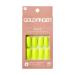 GoldFinger False Nails Kit Ready to Wear Neon Yellow Fake Nails Manicure Stick and Glue Included Long Square Shape Long-Lasting Hottest Trend Glue on Nails Cool About It