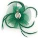 Shop Sinamay Fascinator with Headband Clip - Green Mesh Flower Headpiece & Cocktail Pillbox Hat - Buy Online on GoSupps.com