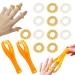 Kasess 12 pieces acupressure ring set battery pressur rings with 2 pieces of finger massage scooters massage rings for fingers reusable finger massage for stress reducing pieces battery rings finger
