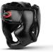 Sanjoin Safety Head Guard - One Size Fits All Ages | Closed Type Boxing Helmet for Sparring, MMA, Muay Thai | Black Head Protection - Buy Online on GoSupps.com