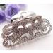 Fit long Hair New Vintage Silver color Swarovski Crystal Retro Copper Hair Claw Clip 812