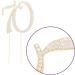 70 Cake Topper for 70th Birthday or Anniversary Gold Crystal Rhinestone Decoration (Gold) - Buy Online on GoSupps.com