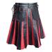 Scottish Kilt Scottish Men Fold Rock Design Scottish Kilt Fold Rock smooth skirt checked mini skirt Streetwear Stylish excursion high waist short skirt comfortable fabric red xxl