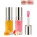 Lestpola Moisturizing Lip Comfort Gloss Lip Oil 2 pieces tinted lip oil lip gloss longlasting moisturizing lip care plumper nonsticky glossy lip tint flesh for women 01+02