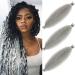 Springy Afro Twist Hair 28 Inch Cuban Twist Hair 3 Packs Marley Twist Braiding Hair Pre-separated Spring Twist Hair Wrapping Hair for Soft Locs Cuban Twist Crochet Hair for Women (Grey)
