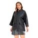 PERFEHAIR Grooming & Hair Stylist Smock with Zipper & 2 Pockets - Anti-Static Salon Hairdresser Uniforms for Women Black & Silver Dot Pattern