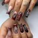 Buy Long Square Halloween Press on Nails - LPOODDNU 3D Spider Web Designs | Dark Red Glue-On Nails for Women | 24 Pcs Set - Buy Online on GoSupps.com