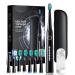Sonic Electric Toothbrush for Adults Power Electric Toothbrush with 8 Brush Heads Travel Case 40000 VPM Deep Clean 5 Modes Rechargeable Toothbrushes Fast Charge 4 Hours Last 30 Days Black With Travel Case Travel Cas...
