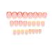 Sethexy Short Square False Nails - 24 Pcs Orange Red French Acrylic Press-On Nails for Women & Girls - Buy Online on GoSupps.com