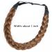 Bobiya Medium Brown 2-Strand Synthetic Hair Headband - Classic Chunky Braided Braids for Women & Girls - Buy Online on GoSupps.com