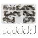 Circle Hooks Saltwater Fishing Hooks, 150PCS Fishing Circle Hooks 2X Strong Offset Octopus Catfish Fishing Hooks Assortment High Carbon Steel Bait Fishing Hooks Kit Size #1 1/0 2/0 3/0 4/0 5/0