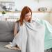 SHCHME Nursing Cover - Multi-Use Muslin Cotton Breastfeeding Cover in Soft Grey - Buy Online on GoSupps.com