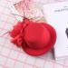 FRCOLOR Top Hat Hair Clip Feather Flower Decor Clips Fascinator Hat Veil Red Mini Top Hat for Tea Party Wedding Party - Buy Online on GoSupps.com