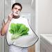Green Bok Choy Print Beard Bib Apron - Non-Stick Hair Catcher for Men | Ideal Shaving Gifts | One Size Black - Buy Online on GoSupps.com