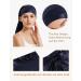 Lilysilk 100% Mulberry Silk Sleeping Hood for Curly Hair | 19 Momme Long Silk Cap - Dark Blue Night Hat for Women - Buy Online on GoSupps.com