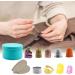 Adjustable Metal Copper Finger Thimble Set - 11Pcs Sewing Thimble Finger Protectors - Blue Silicone Leather Thimble Finger Tips - Ideal for Embroidery, Quilting, and Needlework - Buy Online on GoSupps.com
