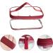 Travel Makeup Bag Set - 2 Pack Clear PVC Zippered Cosmetic Organizers (Wine Red, Navy) - Buy Online on GoSupps.com