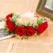 Minkissy Christmas Flower Headband - Red Artificial Rose Hair Wreath for Weddings & Festive Celebrations - Buy Online on GoSupps.com
