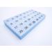 Monthly Pill Organizer - 31 Compartments 4-Week Full Month Planner with Tray & 8 Removable Compartments - Blue - Buy Online on GoSupps.com