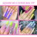500PCS XXL Clear Half Cover Acrylic Nail Tips - Tapered Square Straight Flat Design for Salon or DIY Nail Art - Buy Online on GoSupps.com