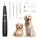 Ankilo Newest Dog Teeth Cleaning Kit USB Charging Pet Ultrasonic Tooth Cleaner 5 Modes Dog Tooth Tartar Remover Automatic Identification of Gums Ipx6 Waterproof Dog Teeth Cleaning for Pets
