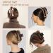 12 Pack Large Hair Claw Clips - Strong Hold Rectangle Flower Claw Clips for Women - Matte Finish Banana Clips - 3 Styles, Neutral Colors (Black, Coffee, Khaki, Beige) - Buy Online on GoSupps.com