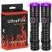 ULTRAFIRE UV 395nm Torch - USB Rechargeable Powerful Ultraviolet LED Black Light Ideal for Resin Curing/Scorpion Detection/Fluorescent Discovery/Pet Urine Disclosure - Pack of 2
