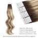 Real Hair Tape In Extensions - Double-Sided Remy Human Hair - Ash Brown Beach Blonde with Dark Brown Roots - 45 cm - Buy Online on GoSupps.com