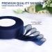 Molshine Navy Blue Sheer Organza Ribbon 1 Inch x 50 Yards - Ideal for Bouquets, Garlands, Wedding Decor & Crafts - Buy Online on GoSupps.com