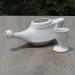 HealthGoodsIn Ceramic Neti Pot Set with Eye Wash Cup & 5 Sachet Neti Salt - White Color - Buy Online on GoSupps.com
