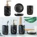 Bathroom Accessories Set of 4 - Lotion Bottle Mouthwash Cups Soap Shell & Toothbrush Holder - Multifunctional White Household Supplies for Toilet - Buy Online on GoSupps.com