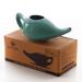 2activelife 225 Ml Water-Ceramic Neti Pot with Handle Neti Pot Sinus Rinse Premium Grade Dishwasher Safe with 5 Sachets of Neti Salt(Turquoise Color)