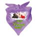 Little Fratz dog triangular scarf personalized with your desired motif (color: lilac) (size 1 (55 cm)) 55 x 18 lilac