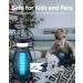 Solar Bug Zapper Outdoor Waterproof Rechargeable Mosquito Zapper with 360 High Powered UV Light 2-in-1 Light Bulb and Fly Zapper Up to 2100 Sq Ft - Attracts Gnats Mosquitoes Flies and More Black - Buy Online on GoSupps.com