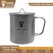 400ml Titanium Coffee Mug with Lid and Folding Handle - Perfect for Camping, Hiking, and Traveling - Buy Online on GoSupps.com
