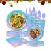 Christmas Paper Plate Sets - Blue Snowflakes Design Christmas Tablecloth Christmas Plates and Napkins Christmas Party Plates for 24 Guest