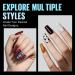 Tomicca 240 pcs Square Nail Tips - Medium Gel Nail Extensions for DIY Nail Art | 12 Sizes Artificial Nails | Hematt Quality - Buy Online on GoSupps.com