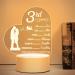 Buioata 3rd Anniversary Wedding Gifts-Acrylic Night Light 3rd Anniversary Wedding Gifts for Husband/Wife 3rd Wedding Gifts for Him/Her Wedding Gifts for Love. For 3rd Wedding