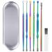 6Pcs Ear Wax Removal Ear Cleaning Kit Ear Wax Cleaner Professional Double-Headed Ear Pick Earwax Removal Tools Spiral Ear Wax Remover Painless Ear Pick with Storage Box and Cleaning Brush